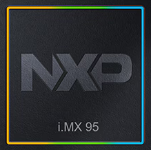A drawing of an NXP i.MX95 SoC